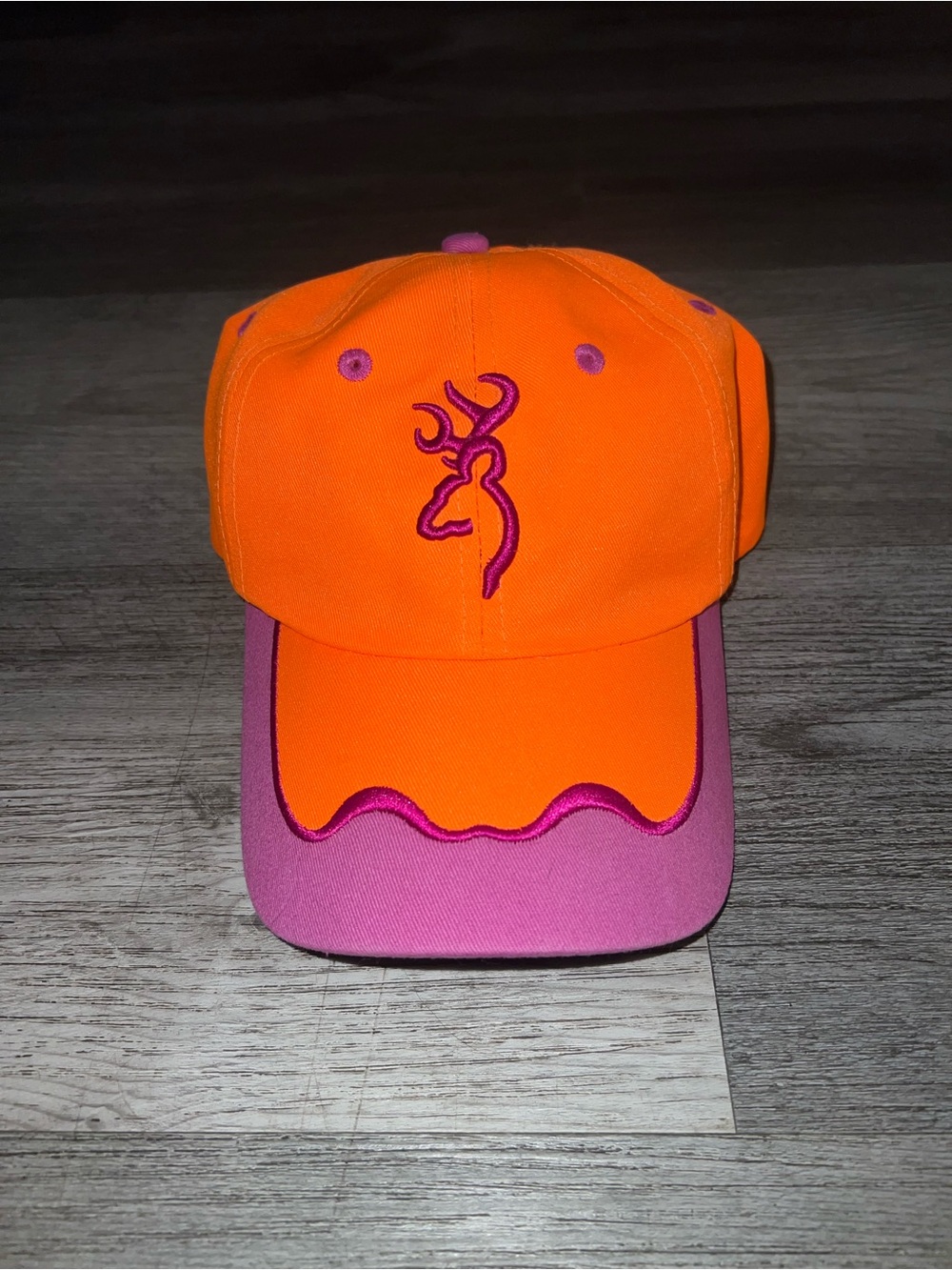 Browning Orange Hat with Pink Trim